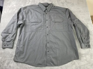 5.11 Tactical Conceal Pockets Shirt Mens 2XL Long Sleeve Button Vented Back Gray - Picture 1 of 13