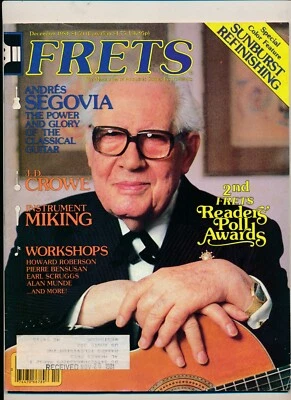 Frets Magazine Vol. 3 # 12 December 1981 Andres Segovia JD Crowe Miking - Image 1 of 4