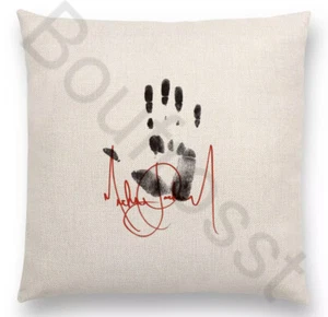 Michael Jackson Pillow Case Print Signed Signature Autograph Handprint - Picture 1 of 1