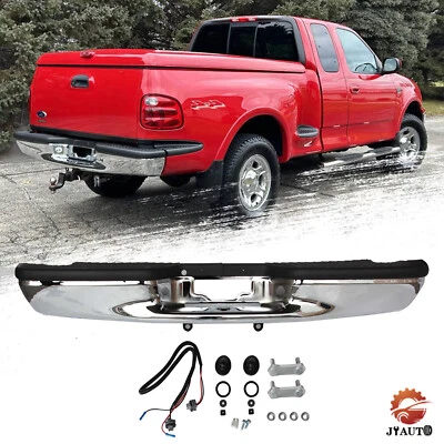 Chrome Rear Step Bumper Assembly For 1997-2003 Ford F-150 Flareside SuperCrew Foto 1 de 4