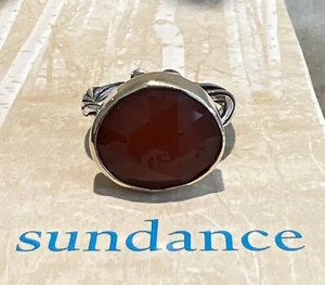 NWT Sundance Catalog Jes MaHarry Silver Carnelian “Sun Worshipper Ring” Size 8 - Picture 1 of 8