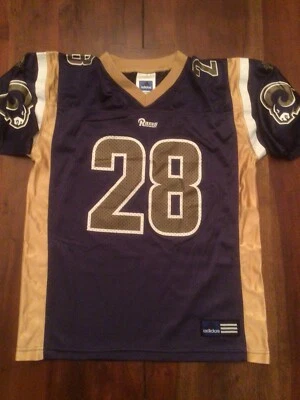 St. Louis LA Rams Marshall Faulk #28 Adidas Niños Mediano (10-12) Salón de la Fama Foto 1 de 4