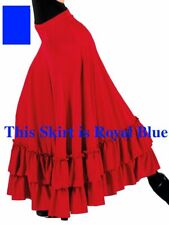 Bal Togs 9100 Royal Blue Adult Size Small (4-6) 36" Long Flamenco Dance Skirt