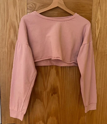 Pink Cropped Jumper Size 12 Pretty Little Thing New without Tags - Image 1 of 3