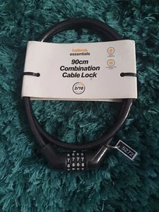 Halfords Essentials 90cm Combination Cable Lock - Picture 1 of 4