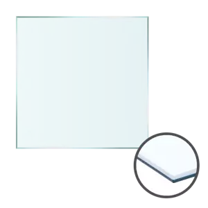 Kaminofen Glasplatte Quadratisch 90x90cm Bodenplatte Klarglas Facettenschliff - Bild 1 von 7