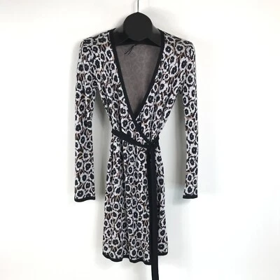 Diane von Furstenberg x Target V-Neck Neutral Poppy Sweater Wrap Top Women's XXS - Image 1 of 4