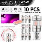 10X T10 Car Led 501 Side Light Bulbs Error Free Canbus 6 Smd Xenon Pink W5w Bulb