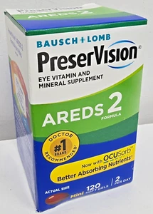 Bausch Lomb 120ct. PreserVision Areds 2 Eye Vitamin and Mineral *EXP: 01/2027* - Picture 1 of 2