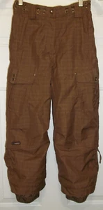Obermeyer Juniors Bailey Pant Insulated Ski Snow Pants Girls Sz 8 Brown Pockets - Picture 1 of 16