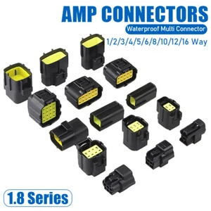 AMP 1 2 3 4 6 8 10 12 16 Way Econoseal Automotive Waterproof Multi Connector Kit - Picture 1 of 17
