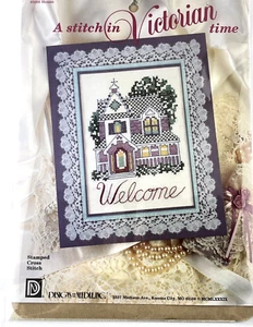 Design For The Needle A Stitch In Victorian Time Welcome Sign Die Cut Mat - Picture 1 of 7