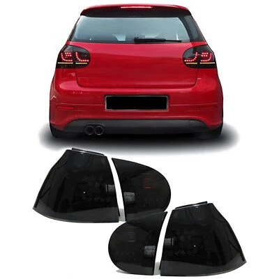 Luces traseras LED izquierda + derecha en negro Smoke para VW Golf 5 V desde 2003-2008 - Imagen 1 de 2