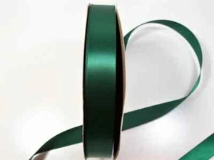 Forest Green Ribbon Single-Face Satin Ribbon 7/8 inch wide x 10 yards Schiff B53 - Picture 1 of 5