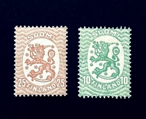 FINLAND Stamp Lot - 1920-21 Standing Lion 10,25penni Mint OG H  r65 - Picture 1 of 2