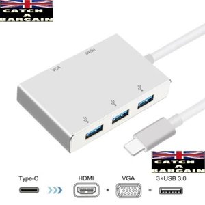 (5 in 1) USB C auf HDMI VGA USB Hub Adapter USB 3.1 Konverter (DK11) - Bild 1 von 7