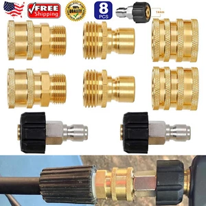 Set Adattatore Idropulitrice Sgancio Rapido Kit M22 Girevole a 3/8 Connessione 3/4'' - Foto 1 di 11