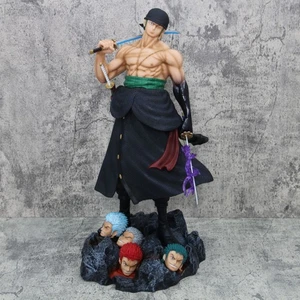 Roronoa Zoro Standing Posture Five Head Sculpture Anime Figurine Model - Picture 1 of 6