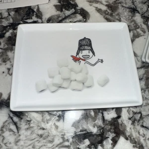 Crate And Barrel CB2 2010 Oliver Marshmallow Snow Balls Sushi Appetizer Plate - Picture 1 of 9