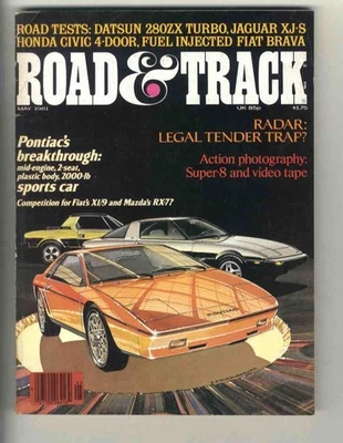 [d2916] 81.5 ROAD & TRACK/Pontiac P car, Fiat Brava, Honda Civic 4 portes... - Photo 1/4
