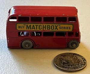 Vintage 1957 Buy "MATCHBOX" Series Lesney England London Bus No.5 w/Grey Wheels - Picture 1 of 5