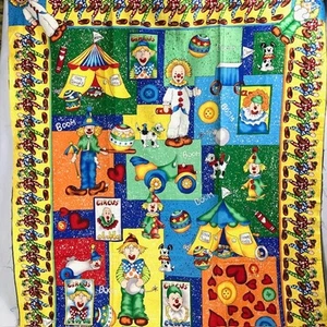 The Circus is in Town Vintage Cotton Fabric Panel From Northcott by Sue Kruger - Picture 1 of 10