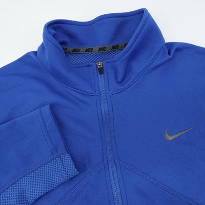 Nike Dri-Fit Hombre Azul 1/4 Cremallera Chaqueta de Pista Rendimiento Atlético Foto 1 de 4