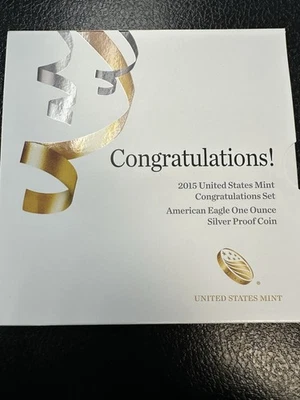 2015 W PROOF SILVER EAGLE CONGRATULATION SET - LOW MINTAGE/CLEAN EAGLE - Image 1 of 3