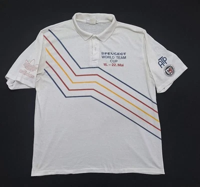 Vtg Adidas ATP Peugeot World Team Cup Rochusclub Germany Tennis Club T Shirt XL - Photo 1/4