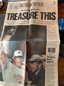 TAMPA BAY BUCCANEERS ST. PETE TIMES SPORTS SECTION  2022 SUPER BOWL CHAMPIONS - Picture 1 of 1