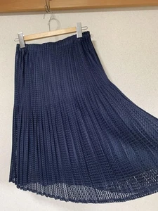 ISSEY MIYAKE Pleat Please Navy Skirt L Mule Pleated Dress with Petticoat Used - Picture 1 of 12