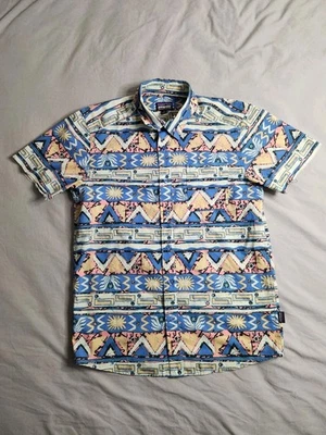 Patagonia Go To Button Up Shirt Mens Size Small Graphic Colorful Aztec 52691 NEW - Image 1 of 4