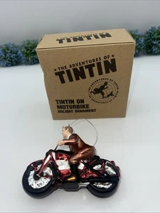 NIB The Adventures of TinTin: TinTin on Motorbike Holiday Ornament World Market - Picture 1 of 11