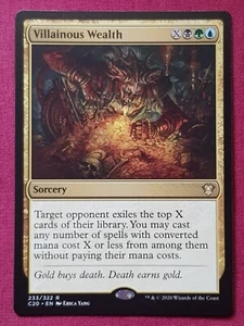 Magic The Gathering COMMANDER 2020 C20 VILLAINOUS WEALTH black/green/blue MTG - Imagen 1 de 2