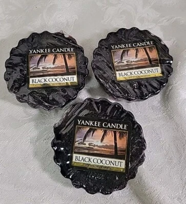 Yankee Candle Black Coconut Crumble Style Tart  - Set of 3 - NIP - Image 1 of 4