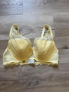 Simone Perele 36E 12Z Reve Lace Underwired Push Up Bra Yellow Women's  - Bild 1 von 4