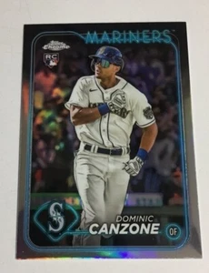 2024 Topps Chrome DOMINIC CANZONE Refractor Rookie Card RC #133 Seattle Mariners - Picture 1 of 2
