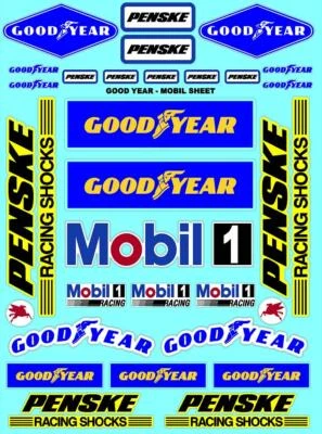 CLEAR VINYL # Sticker Sheet-R/C MODEL Decal 1/24-1/16 Scale DIECUT- - Image 1 of 4