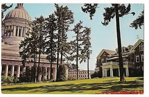 GOVERNOR'S MANSION and STATE CAPITOL Dome Building Olympia WASHINGTON Postcard - Picture 1 of 2