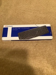 Verbatim Slimline Corded USB Keyboard - Picture 1 of 2