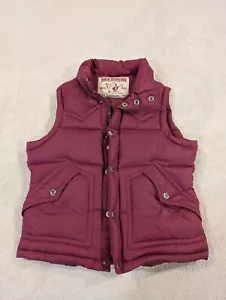 TRUE RELIGION Quilted Puffer Vest Down Filled Pink Berry Women's XS See Pics - Picture 1 of 10