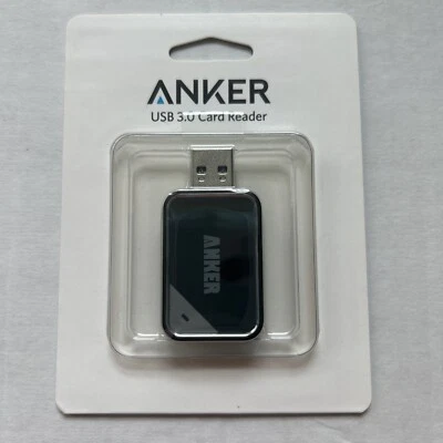 Micro SD Anker USB 3.0 Memory Card Reader AR200 SDXC SDHC SD in BLACK-2 slot - Image 1 of 4