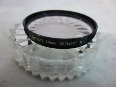 Genuine Canon 58mm Skylight 1x Japan  Lens Filter CLEAN NO SCRATCHES OR MARKS - Image 1 of 2