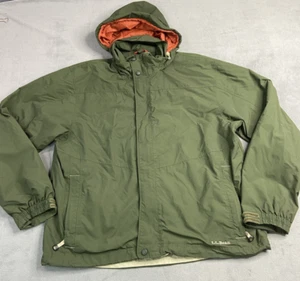 LL Bean Jacket Men Large Green The Weather Channel 3 in 1 Nylon Shell Outdoor - Picture 1 of 16