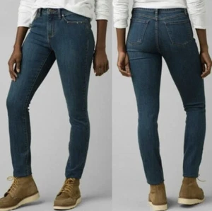 Prana Women’s Sienna Mid Rise True Blue Organic Cotton Jeans Size 0 NWT - Picture 1 of 11