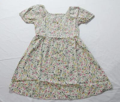 So Juniors Square Neck Floral Button Front Dress EJ2 Multi Large (10/12) NWT  - Image 1 of 3