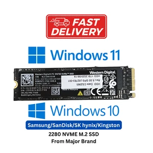 M.2 SSD NVME WITH ACTIVATED WINDOWS 10/11 PRO SOLIDE STATE 128GB/256GB/512GB - Afbeelding 1 van 11