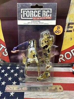Force RC FCE2027BR Body/Canopy, Brown: MH-35 Battle Heli/Helicopter F15 SL - Image 1 of 4