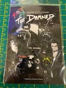 THE DAMNED YOUNG HOT FUERTE Y RÍGIDO PAQUETE DE INSIGNIAS DE 5 BOTONES OFICIAL - Imagen 1 de 8