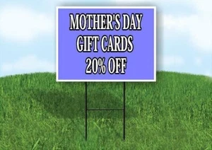 Mothers day Gift Cards 20% off Purple Yard Sign Road with Stand LAWN SIGN - Picture 1 of 5